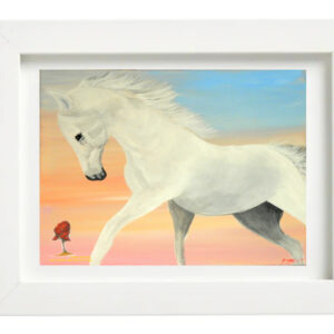 White stallion art