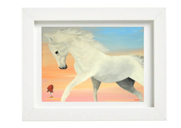 White stallion art